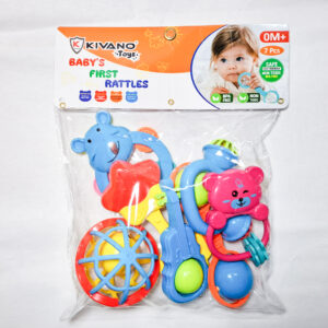 Colorful Attractive Plastic Non Toxic Set of 7 Shake & Grab Rattle BPA Free for New Born and Infants (Pack of 7, Multicolor)