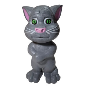 Intelligent Talking Tom Cat, Speaking Robot Cat Repeats What You Say, Touch Recording Rhymes and Songs, Musical Cat Toy for Kids (3+ Years, Grey)