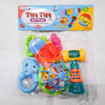 Tim Tim Rattles - Plastic Colorful Non Toxic BPA Free Shake & Grab Rattles and Soothing Teethers for Babies & Infants, Early Age Toys for Kids