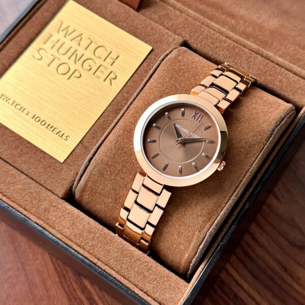 Michael Kors-3 Link Rose Gold Metal Bracelet-7AA Premium Collection- Premium copy watch