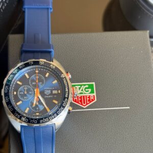 Tag Heuer-Premium copy watches, Master Quality. Blue Dial With Blue Chronograph. Stainless Steel Case With Blue Bezzel