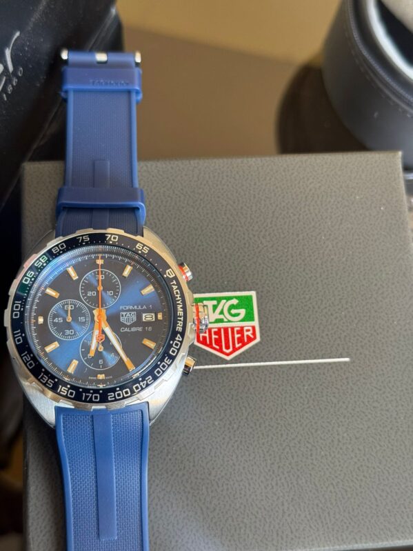 Tag Heuer-Premium copy watches, Master Quality. Blue Dial With Blue Chronograph. Stainless Steel Case With Blue Bezzel