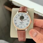 Tissot LeLocle -  7AA Premium T-Classic Automatic Collection -Premiumk copy watch-Brown Aligator Leather Strap