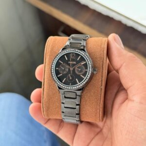 Fossil Eevie Collection- 7AA Premium Series, For Her ,Stainless steel rust free Black bracelet, premium copy watch